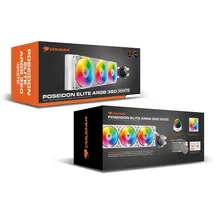 Cougar CPU Wasserkühlung, Poseidon Elite 360, ARGB, Weiß