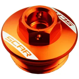 Scar Öleinfüllschraube für Motorrad kompatibel mit KTM 50-500 06-26 Orange