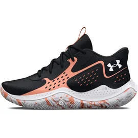 Under Armour Jet '23 Basketball Schuhe, Black Bubble Peach White, 45.5 EU