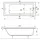 Vitra S50 Rechteckbadewanne 75 x 175 cm (54210001000)