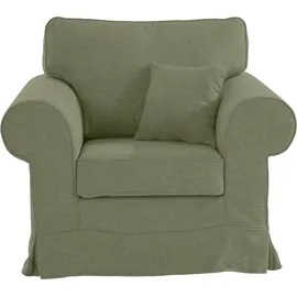 Home Affaire Sessel »Shadmoor« Hussenoptik, in uni oder mit Blumendruck, passend zur Shadmoor-Serie, grün