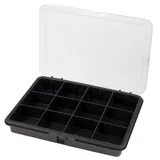 Artplast Sortimentskasten Kunststoff 18x13x3,2 Schwarz/Transparent