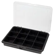 Artplast Sortimentskasten Kunststoff 18x13x3,2 Schwarz/Transparent