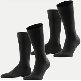 Falke Happy 2er Pack black 39-42