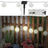 Knuellermarkt.de Cepewa LED Solar Lampion Girlande mit 10 Lampions