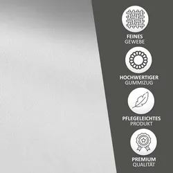 Spannbettlaken Jersey 100% Baumwolle 180-200x200 cm Weiß 2er Pack