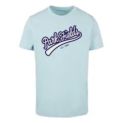 T-Shirt MERCHCODE "Merchcode Herren Park Fields - Forty Five T-Shirt", Herren, Gr. 4XL, blau (oceanblau), 100% Baumwolle, unifarben, casual, normal, Rundhals, Kurzarm, Shirts