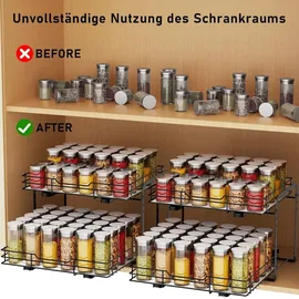 mayzolop Gewürzregal Ausziehbar 2 Etagen 0 x 0 x 0 cm