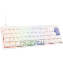 Ducky One 2 Pro Mini White Edition Gaming Tastatur, RGB LED - Cherry Silent RGB RED, USB, DE (DKON2061ST-SDEPDWWT2)