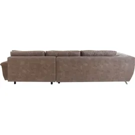 Jockenhöfer GRUPPE San Francisco L-Form, 358x91x119 cm", Luxus-Microfaser braun/schlamm