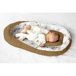 Multifunktionale Kuschelnest Babynest Kokon für Babys und Säuglinge, Nestchen, Reisebett, 100% Baumwolle, antiallergisch