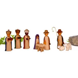 Rudolphs Schatzkiste Miniaturfiguren Christi Geburt farbig HxBxT 6x2,5x1,5cm NEU Holzfiguren Holzschmuck Holz Seiffen Weihnachtsland Weihnachtsdekoration Erzgebirge Dekoration Weihnachten