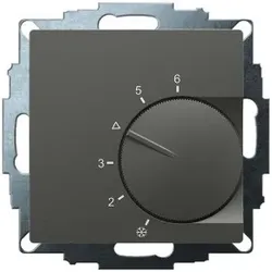 Eberle 191810224702 UP-Raumregler, Aluminium 55x55, 5-30C, AC 24V, 1Öffner, 10 A, bei DC 24 V Schaltleistung 100 W, Temperaturabsenkung ca.4K UTE