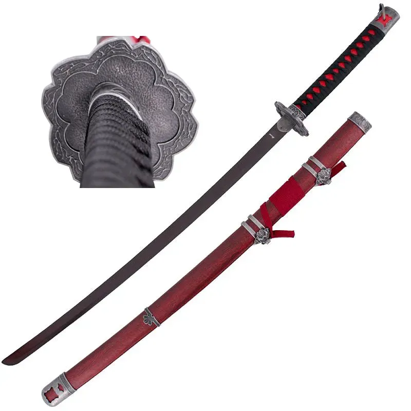 Katana Sekiro Rot mit Holz Saya