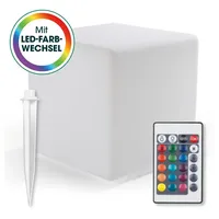 EasyMaxx Solar-Leuchte Dekowürfel - weiß