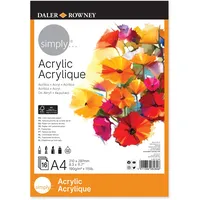Daler Rowney Simply Linen Texture Acrylpapierblock A4 190 g/m2 16 Blatt