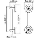 RIDDER Haltegriff Pro S Aluminium chromfarben glänzend