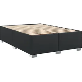 vidaXL Boxspringbett mit Matratze Schwarz 160x200 cm Kunstleder2101787