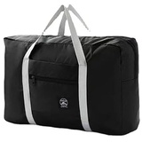 Faltbare Reisetasche, Handgepäck Tasche für Flugzeug Reisetasche Klein Faltbare Handgepäck, Leichte Handgepäck Tasche für Sport Reisen Gym Urlaub (Schwarz)