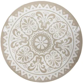 HIT Trading Speiseteller MONY, Ø 26,5 cm - Sandfarben - Porzellan - mit Mandalamotiv