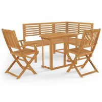 vidaXL 4-tlg Bistro-Set Massivholz Akazie