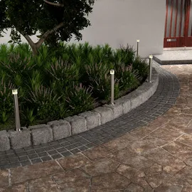 ledscom.de LED Wegelicht/Pollerleuchte PILLAR für außen, IP54, 48 cm, aluminium, warmweiß