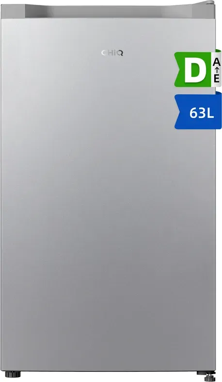 CHiQ JR63DSD 63 L Standgefrierschrank, 4-Sterne-Gefrieren, Kompaktes Design (47 cm Breite), 39 dB leise, Manuell Abtauen, Wechselbare Tür, Silber [Energieklasse D]