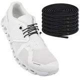 Endoto 3 Paare Schnürsenkel für ON Cloud 5 & 6 Schuhe, Ersatz Elastische Ohne Binden Gummi Rund Schuhbänder Laces Shoelaces für Running Sneaker (Schwarz, 30 Zoll) - 30Inch/76.2cm