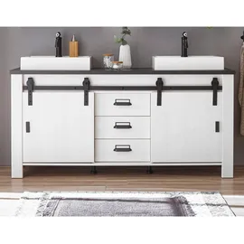furn.design Doppelwaschtisch 164 x 81 x 43 cm