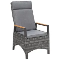 LC Garden »Keramo« Dining Positionsstuhl Verstellsessel mit Teak-Armlehne natur-grau