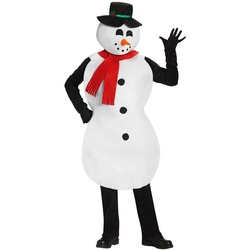 Metamorph Kostüm Freundlicher Schneemann Kostüm, Winterliches Kostüm mit kugelförmigem Kopf weiß
