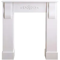 Mobili Rebecca Rebecca Mobili Kaminumrandung 92x93x22,5 cm aus weißem