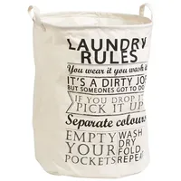 Zeller Present Laundry Rules Canvas Ø 38 x 48 cm