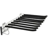 Seitlich Montierbarer Hosenhalter, Platzsparend Aufbewahrung Hosenbügel Kleiderbügel,Kleiderstange Ausziehbar rutschfeste, 9-Stangen-Hosenbügel für die Seitenmontage 46x32 cm