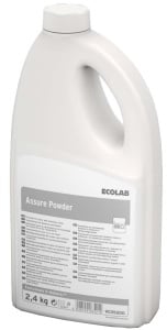 ECOLAB Assure Powder (Pulver) Besteckreiniger, Besteck- und Silbertauchreiniger zur Besteckvorbehandlung, 2,4 kg - Flasche