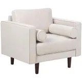 Beliani Sessel, Dunkelbraun, Beige, 1-Sitzer, 86x78x74 cm, Wohnzimmer, Sessel, Polstersessel