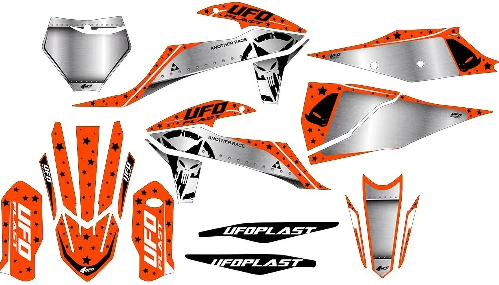 Ufo Stardust Ktm Aufkleber - Fluo Orange - One Size