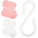 Kisstta 16 Stück S Haken für Kleiderstange, Haken zum Einhängen für hängende Töpfe und Pfannen, Kaffeetassen, Kleidung, Pflanzen, Küchenhaken für Küche, Bad, Schrank, Garten