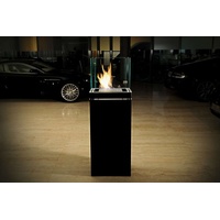 Radius Design High Flame Ethanol Kamin 3 l Brennkammer | schwarz / Edelstahl matt