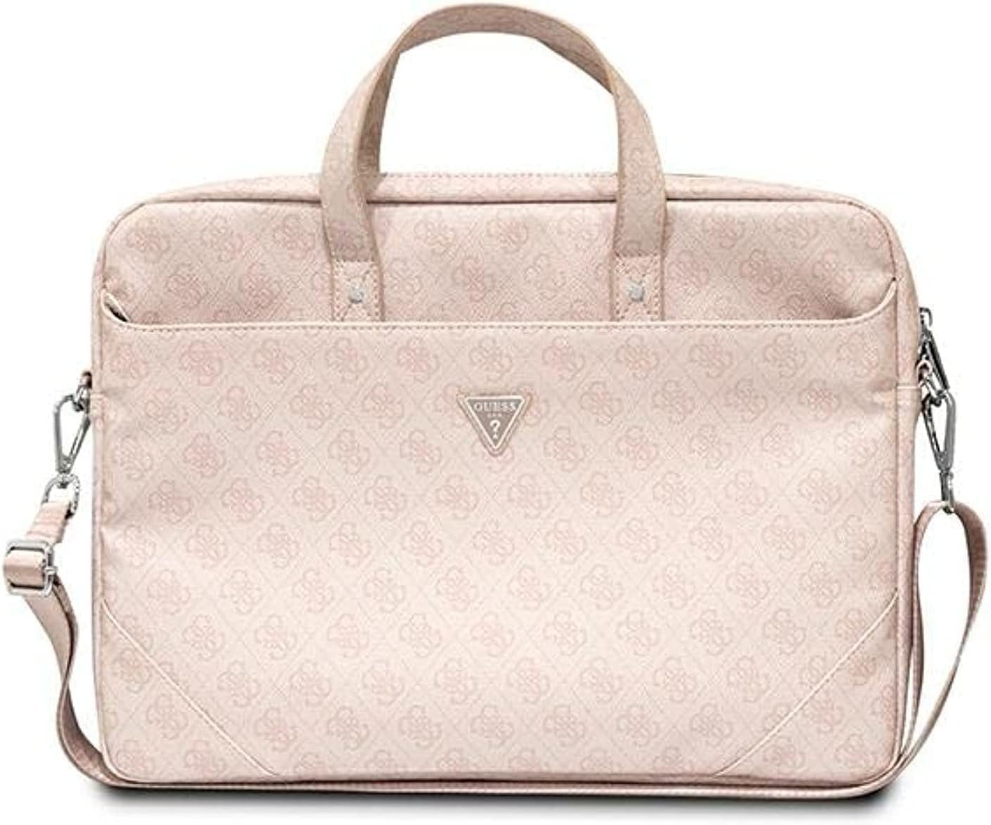 GUESS Unisex Saffiano 4g Hot Stamp Triangle Logo Tasche, Rosa