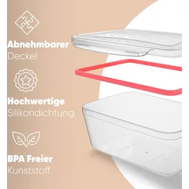 classbach classbach® Frischhaltedosen mit Deckel | 14er Set | 100% dicht | Meal Prep Boxen | für Mikrowelle Spülmaschine Gefrierfach geeignet | Lunchbox | Dosen Meal Prep stapelbar | Gefrierdosen | C-FHD 4009 K