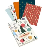 Gerstenberg Verlag Weihnachten - Grußkartenset: 8 Klappkarten mit Kuvert, 4 farbige Motive