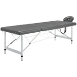 vidaXL Massagetisch mit 4 Zonen Aluminiumrahmen Anthrazit 186×68 cm