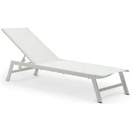 Idimex Sonnenliege 192 x 31 x 55 cm Weiß