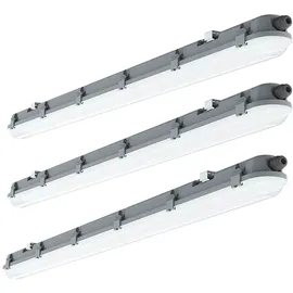 ETC Shop LED Deckenleuchten Feuchtraum 120 cm Feuchtraumwannenleuchten LED 120 cm Garagenlampen LED Röhre, Reihenschaltung, 1x LED 36 Watt 4320 Lumen kaltweiß, 3er Set