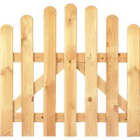 Tetzner & Jentzsch Hochbogen Zauntor 100 x 95 cm Grün/Holz