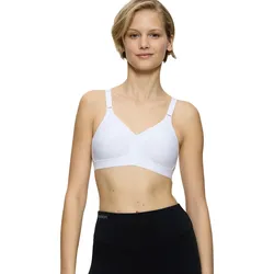Sport-BH TRIACTION BY TRIUMPH "Triaction Wellness N", Damen, Gr. 80, Cup C, weiß, Microtouch, Obermaterial: 77% Polyamid, 23% Elasthan (LYCRA), BHs Sport-BH BH, Cup B-F, mit 2 Tragevarianten, Basic Dessous