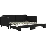 vidaXL Tagesbett 100 x 200 cm Schwarz