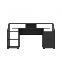 Places of Style Schreibtisch »Bletchley«, mit vielen Stauraummöglichkeiten, schwarz