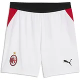 Puma Sporthose "AC Milan 26/27 Shorts Herren", Gr. S, Normalgrößen, weiß for all time rot, Obermaterial: 100% Polyester. Besatz: 12% Elasthan, 88% Polyester. Einsatz: 100% Polyester, regular fit, Hosen Sporthose